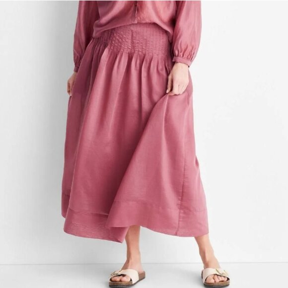 Future Collective Drop-Waist Pleated Midi Skirt Size 6 NWT - Picture 2 of 10